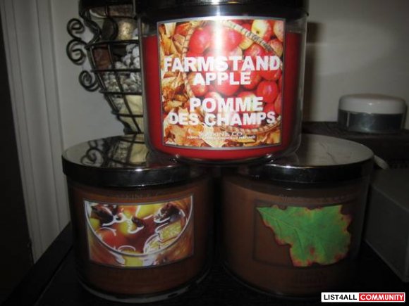 Bath and Body works Slatkin and Co Candles -Farmstand Apple, Leaves