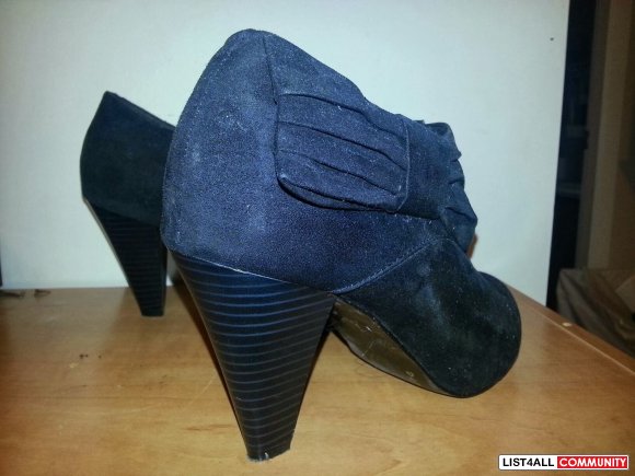 Women's Ankle Boots Black Suede