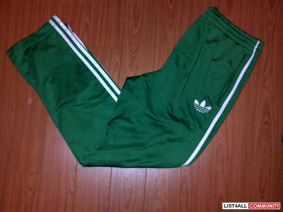 Green Adidas Track Pants - Sz M