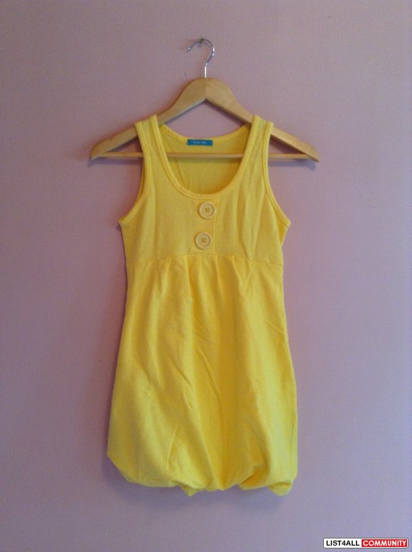 **Aritzia - Kits for Cloth - Yellow Bubble Mini Dress - Sz xs**