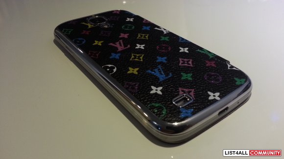 Samsung galaxy S4 S-View Louis Vuitton symbol patterned Black