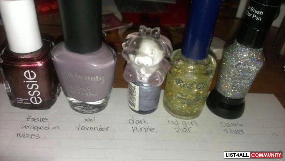 Nail polish! Many to choose from many brands (: