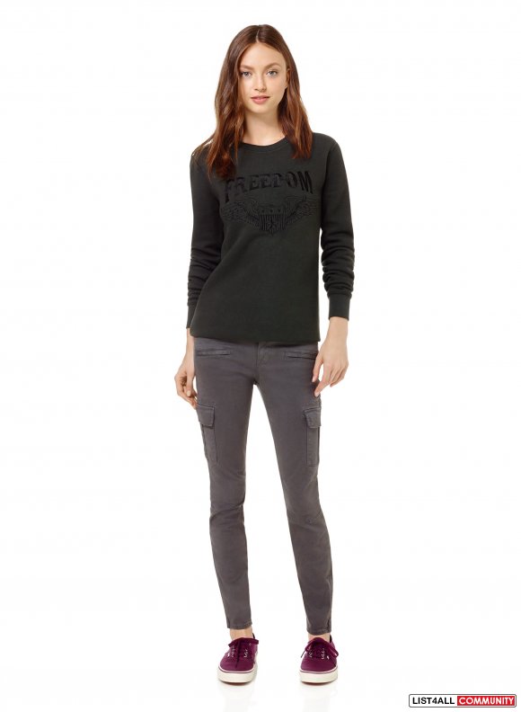 BNWOT Aritzia TNA Size 4 Dark Grey/Charcoal Skinny Cargo Pants