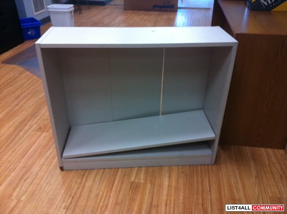 2-Shelf Bookcase Grey