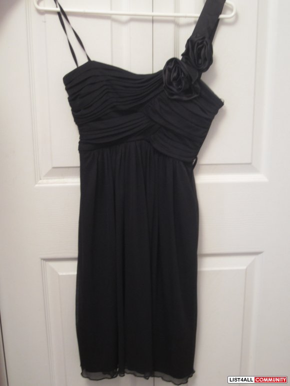 Formal/Graduation Side Strap Black Dress