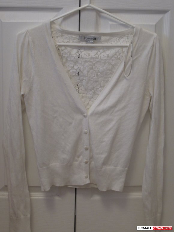 Pretty forever 21 lace back cardigan