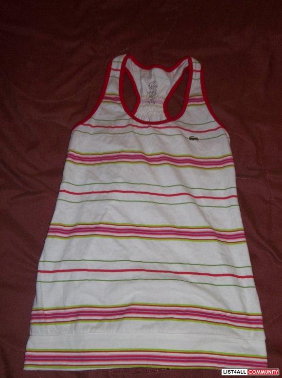 Lacoste tank top. Brand new.