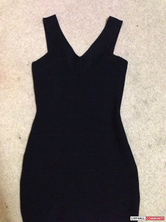 guess black bandage dress