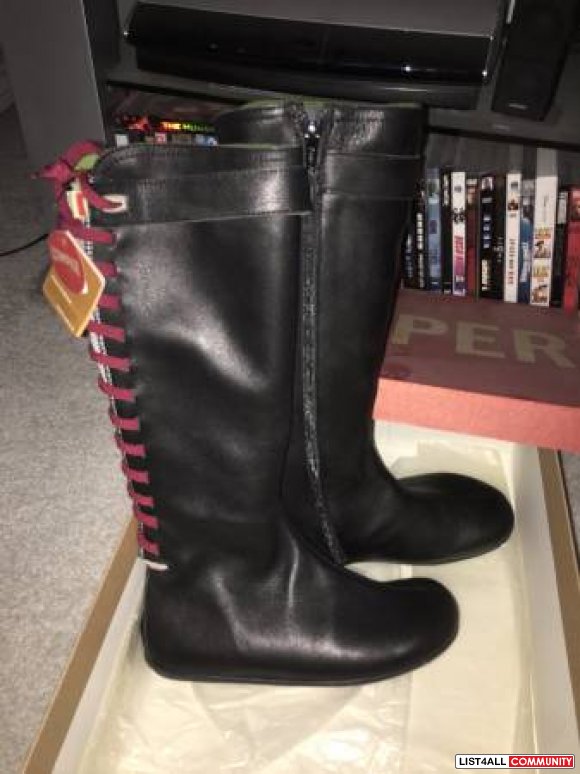 BNWT Camper Leather Knee High Boots Size 36