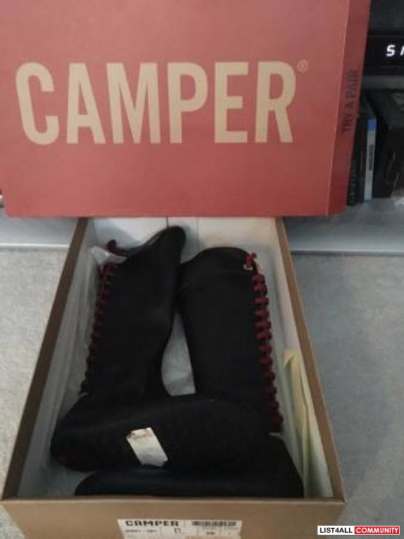 BNWT Camper Leather Knee High Boots Size 36