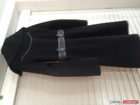 MACKAGE Black Wool Coat, Size XS