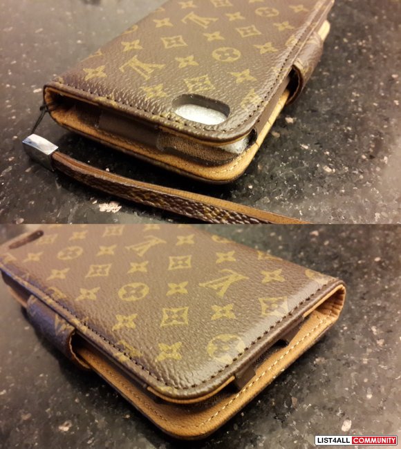 Designer wallet flip case w/ ID card pocket iPhone 5/5s (LV001)