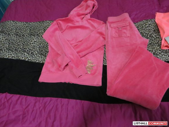 pink two piece tracksuit