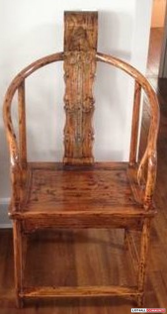 Antique Qing Dynasty Horseshoe Chairs