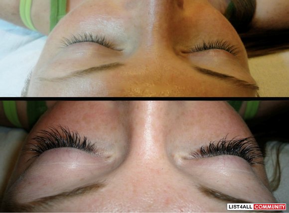 glamour set eyelash extension. Lots of volume and length! very lovely