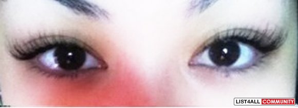 glamour set eyelash extension. Lots of volume and length! very lovely