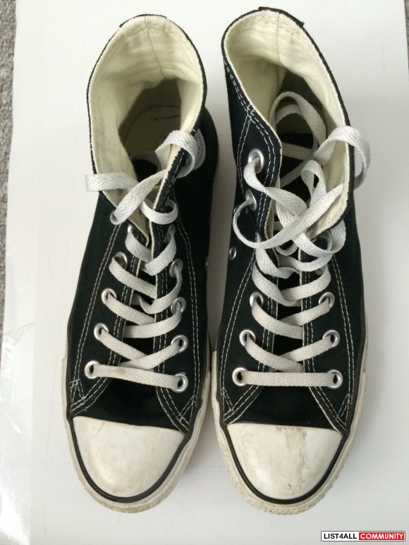 dirty black converse high tops