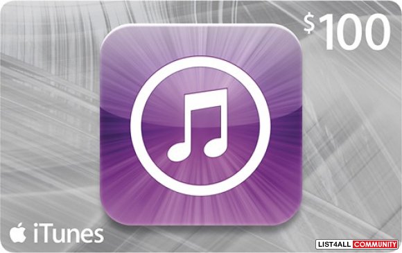 APPLE iTunes $100 Gift Card