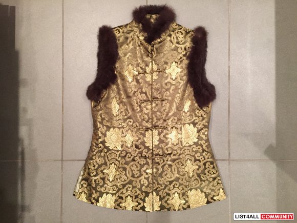 Chinese Traditional Vest with Fur