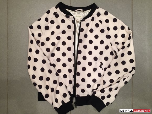 H&M GIRLS Polka Dot Bomber Jacket