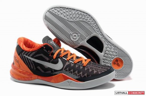 Cheap Kobe 8 Shoes Orange White Black Grey,www.lebron11cheaps.com