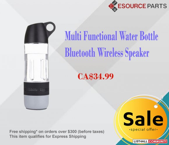 Multi Functional Bike Gadget Water Bottle Bluetooth Wireless Speaker