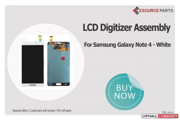 High Quality LCD Digitizer Assembly For Samsung Galaxy Note 4