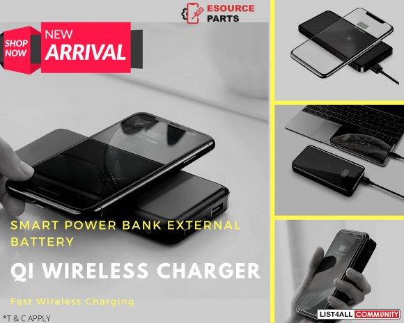 Qi wireless charger with portable power bank