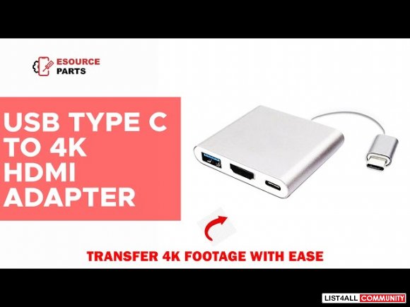 Aluminium Alloy Plastic USB Type C adapter Hub Converter