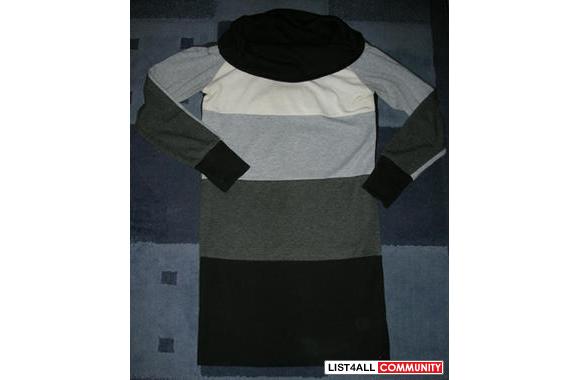 Striped Cowl Neck Tunic/Dress (Size M)