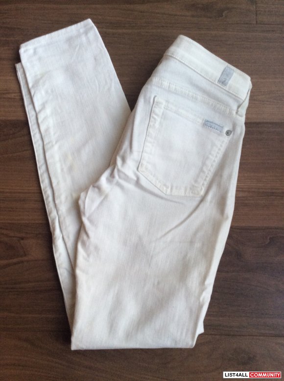 7 For All Mankind The Skinny in Clean White (Size 26)