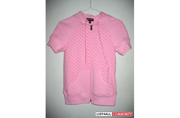 NEW   WITH TAG BEBE SPORT HOODIEPinkLogo Short Sle