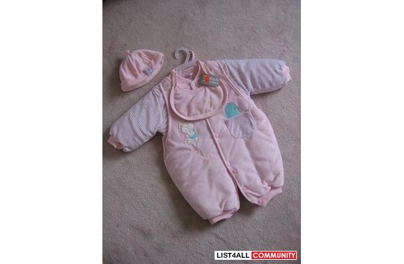 New Pink 3-Piece SNOWSUIT Size 6 Months G ear up y