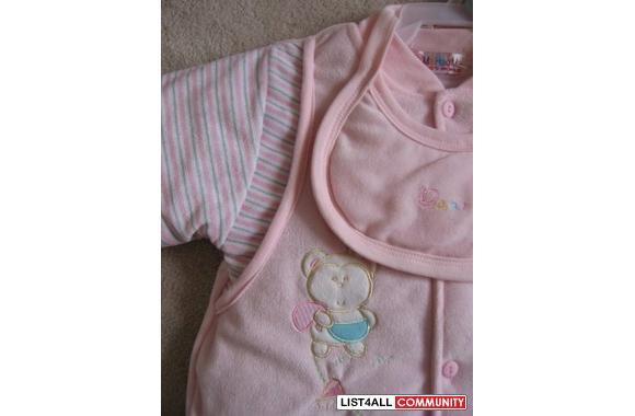 New Pink 3-Piece SNOWSUIT Size 6 Months G ear up y