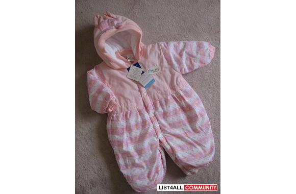 NEW Pink SNOWSUIT Size 0-12 Months Brand new pink 
