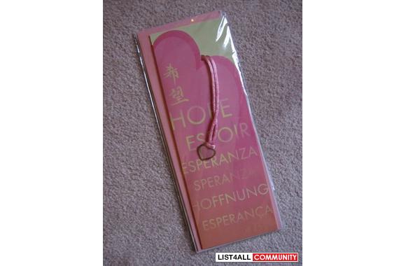 New Breast Cancer Awareness Embossed Metal Bookmar