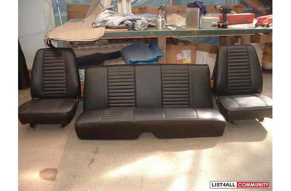 1967 dodge seats completely reupholstered in black