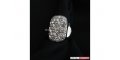 New Dyrberg/Kern ELINNA ring in RHODIUM/CRYSTAL