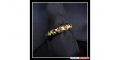 New Dyrberg/Kern GALIETTE ring in Gold/Brown with Swarovski crystals