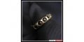 New Dyrberg/Kern GALIETTE ring in Gold/Black with Swarovski crystals