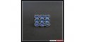 New Dyrberg/Kern BLEUZ ring with blue Swarovski crystals