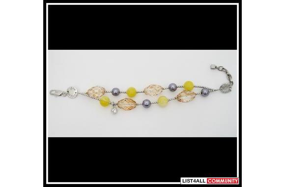 New  Dyrberg/Kern PROUD  bracelet with Yellow Topa