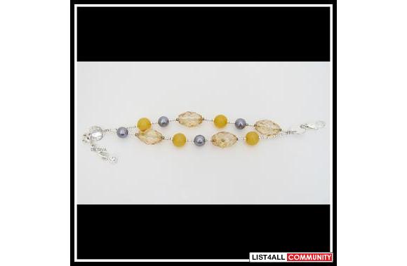 New  Dyrberg/Kern PROUD  bracelet with Yellow Topa