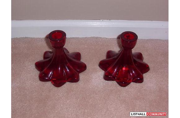 Vintage Candle Holders - set of two