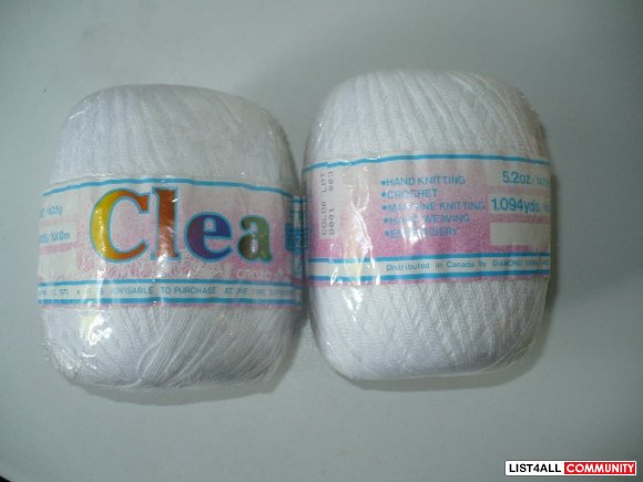 2 pack Clea Yarn white
