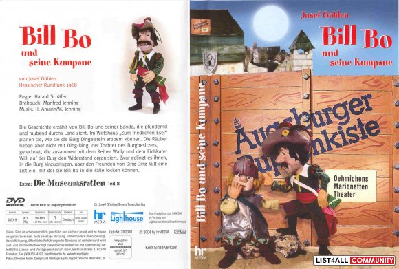 DVD Augsburger Puppenkiste Bill Bo Und Seine Kumpane