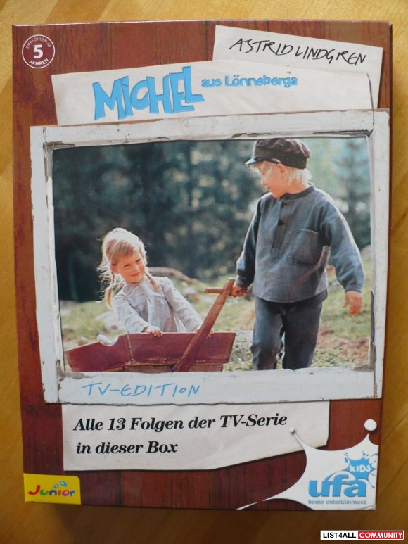 RARE German DVD Box Astrid Lindgreen - Michel aus Loenneberga