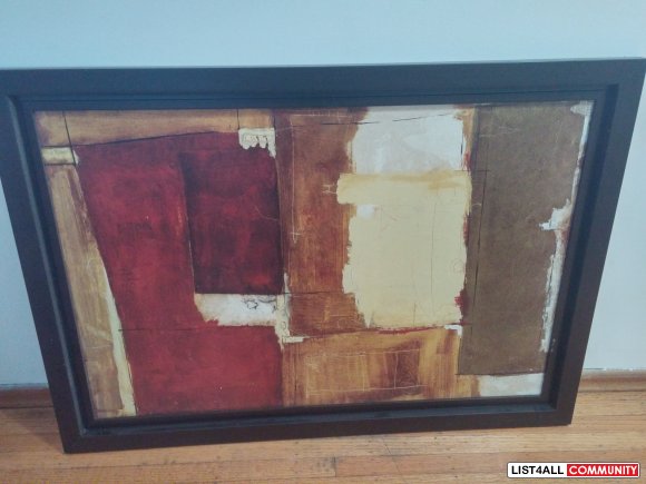 Abstract Framed Art Painting 29x41"