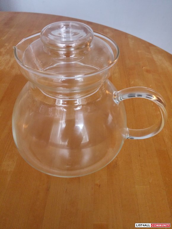 Heat-resistant Tea Pot/Glass Carafe With Lid