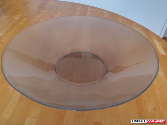 Frosted Glass Bowl 34cm